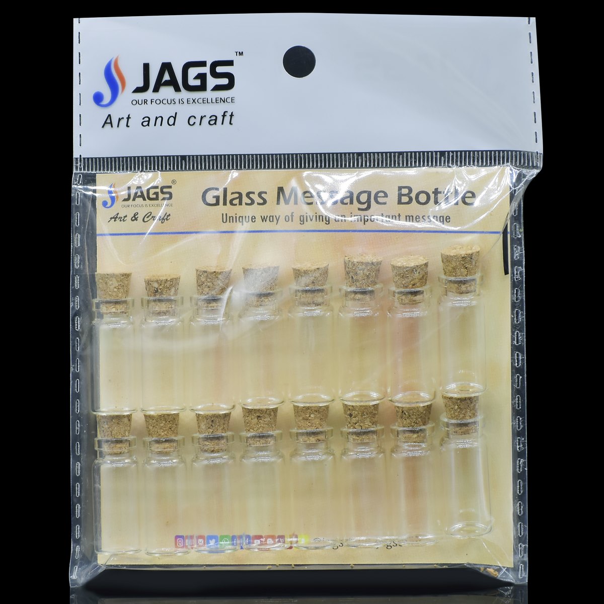 jags-mumbai Glass Messages Bottle glass messages bottle 16 pcs set