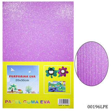 A4 Glitter Foam Sheet Without St L Purple 00196LPE