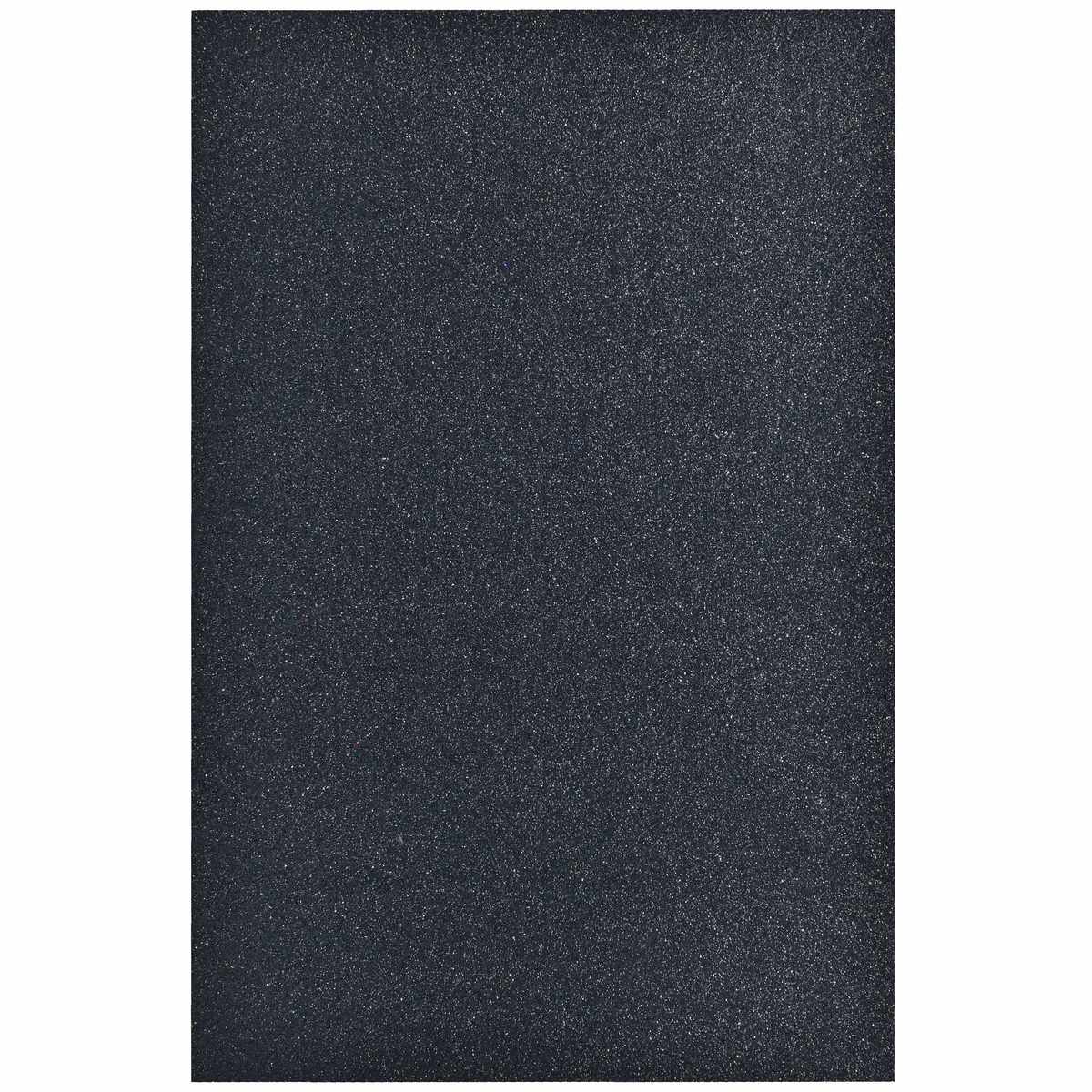 jags-mumbai Glitter Paper & Foam Sheet A4 Glitter Foam Sheet Without Sticke Black 00196BK
