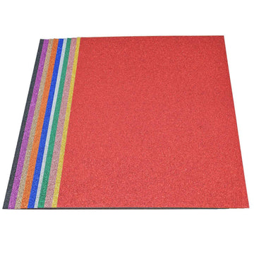 Sparkling A4 Diamond Glitter Paper - Multi-Colour, 10 Pcs Contain 1 Unit.