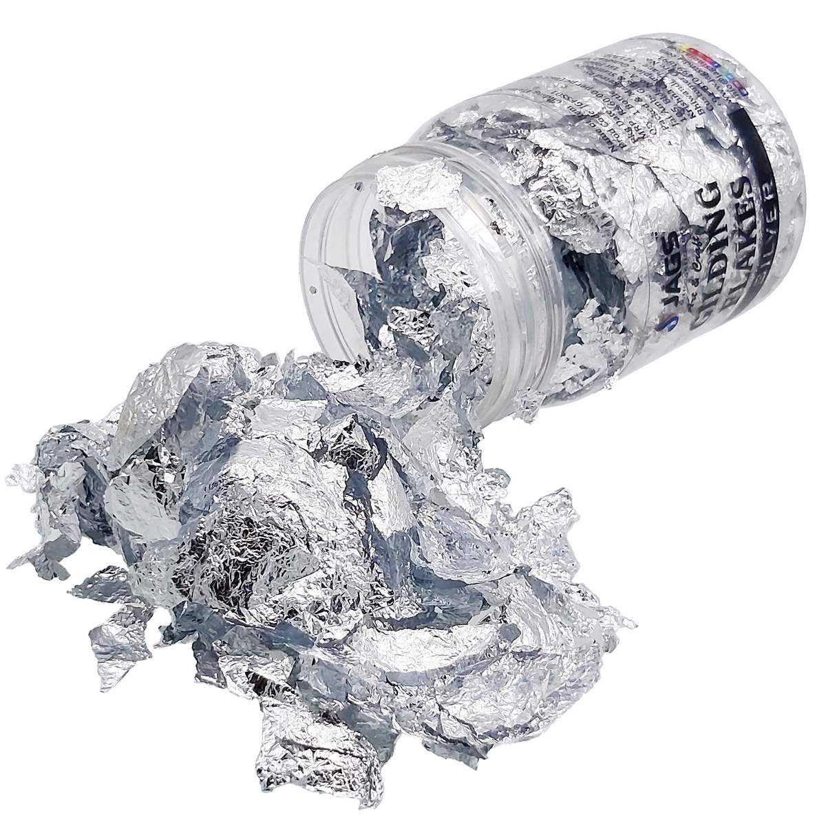 jags-mumbai Glitter Powder JAGS Gilding Flakes Small Bottel Silver