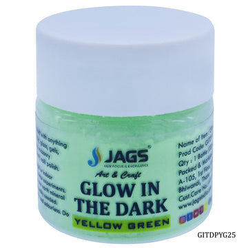 jags-mumbai Glow Powder & Pigment Glow in the Dark Powder 25gm Yellow Green GITDPYG25