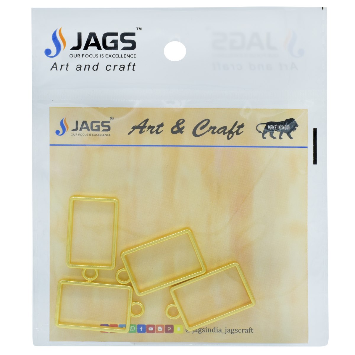 jags-mumbai Jewellery Bezels Frame for resin (pack of 4 )-