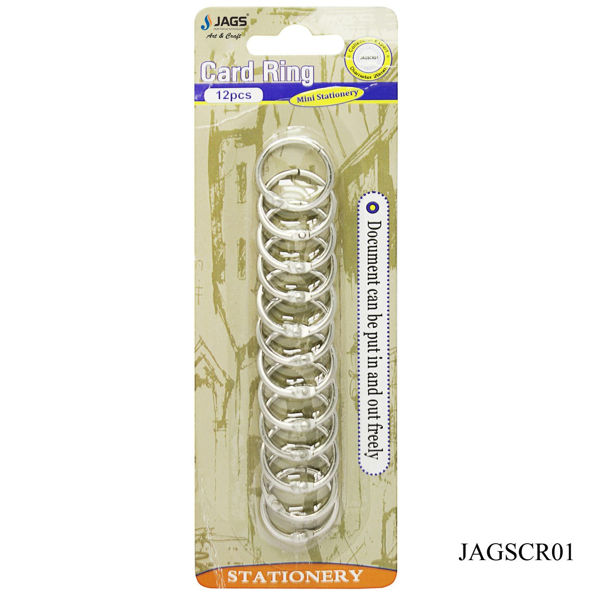 jags-mumbai Jewellery Card rings, Journal binding rings (Contain 1 Unit2)