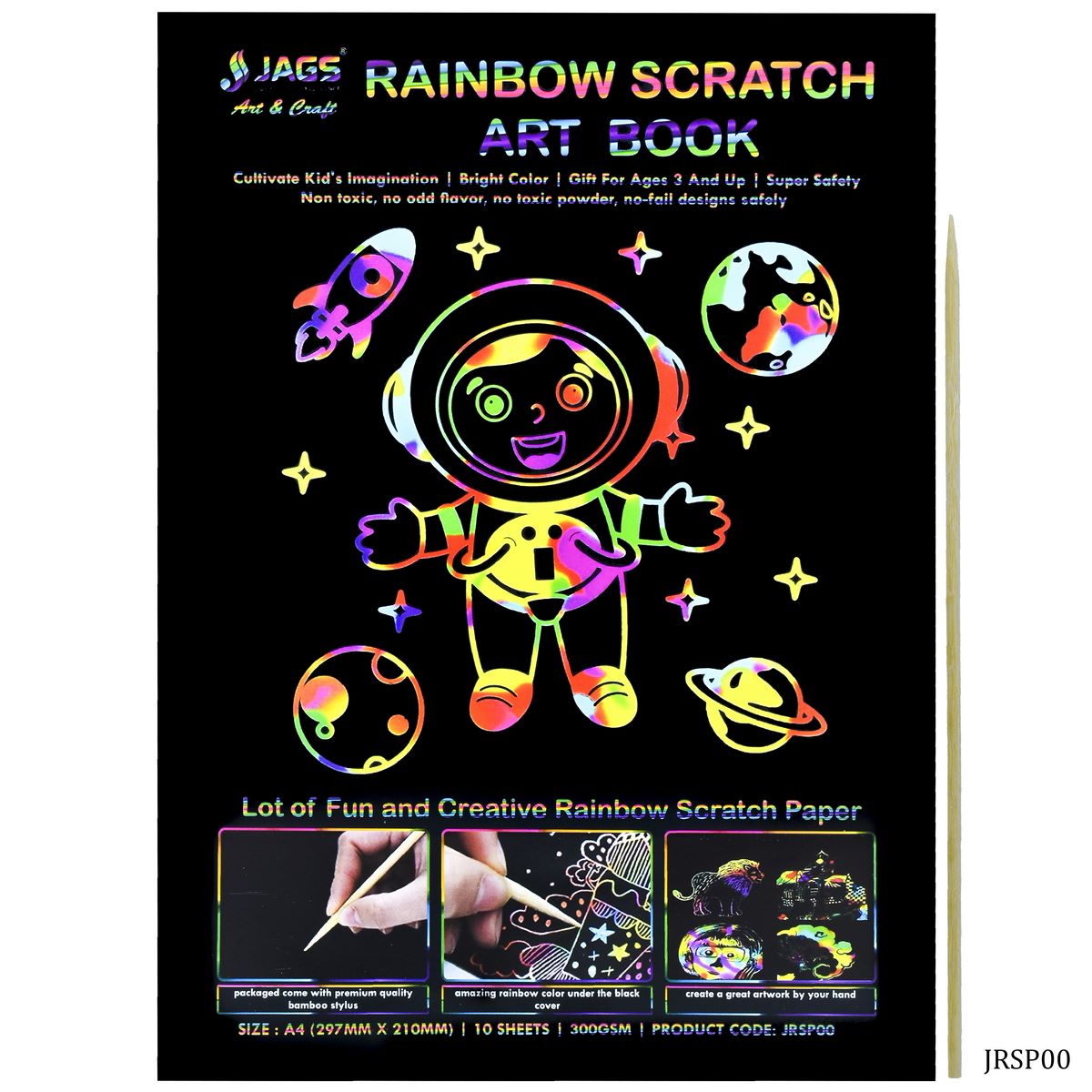 jags-mumbai Kids Books Rainbow scratch art book