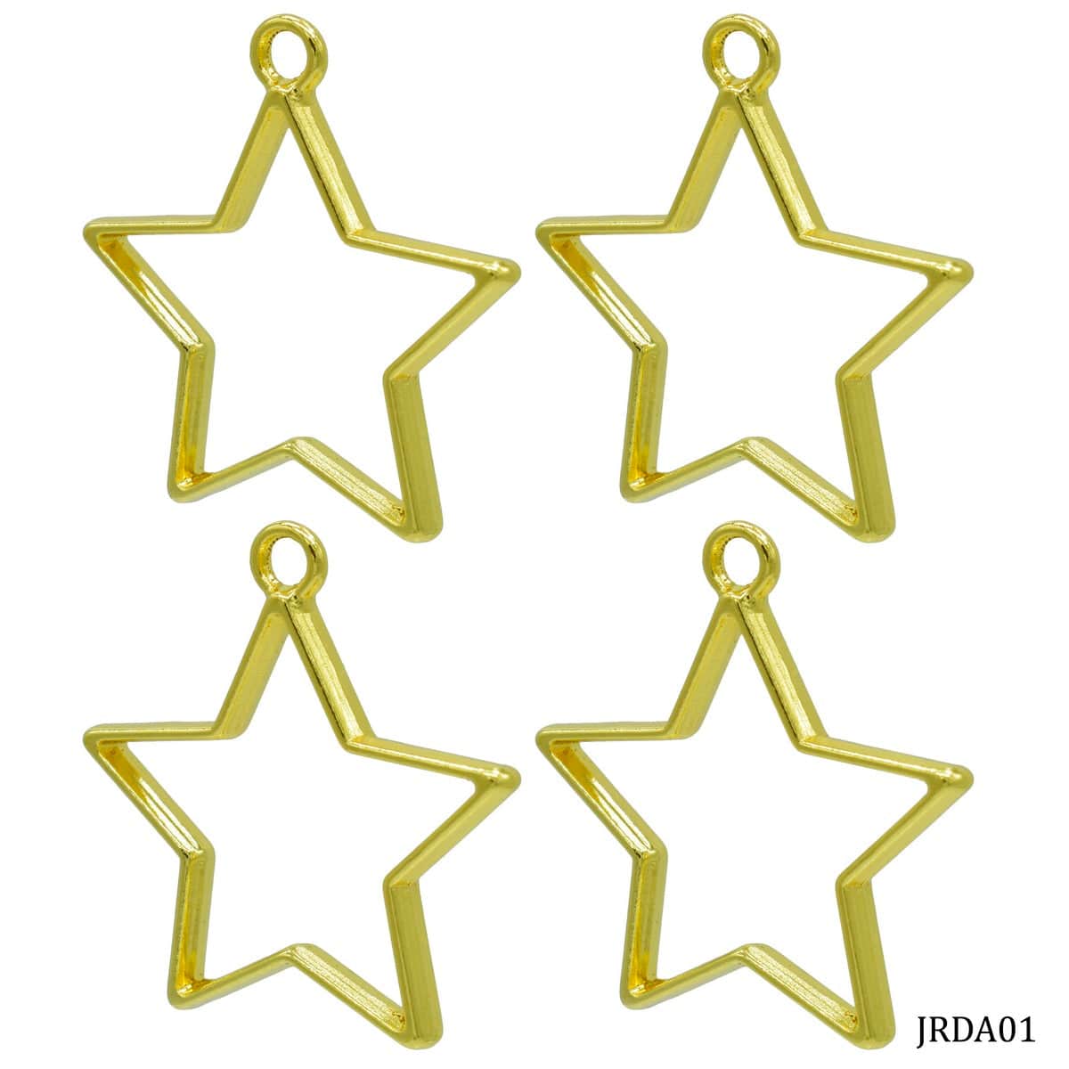 jags-mumbai Lamps & Lanterns Bezels frames for Resin (Pack of 4)- Golden Star