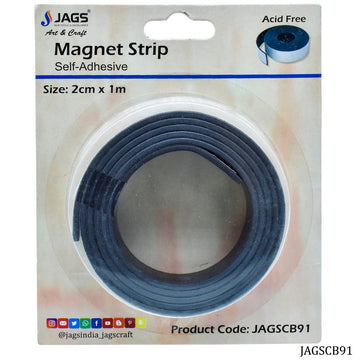 jags-mumbai Magnet Sheet & Buttons Magnetic Stripe 2cm wide, 1m long