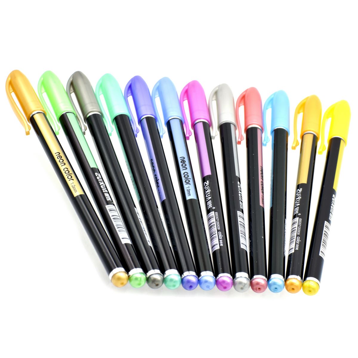 jags-mumbai Mandala & Art Pens Metal Pen Neon Color 1.0MM 12Pcs Set HC6407-12