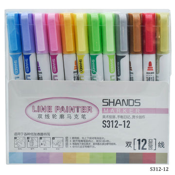 Shands Line Painter Marker 12 Colour S312-12