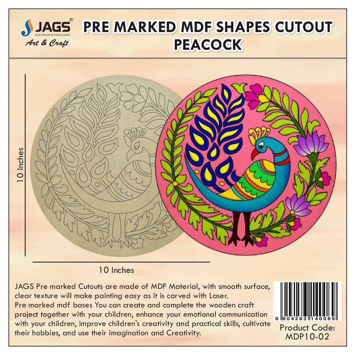 jags-mumbai MDF MDF DIY Painting Pre-Marked Kit