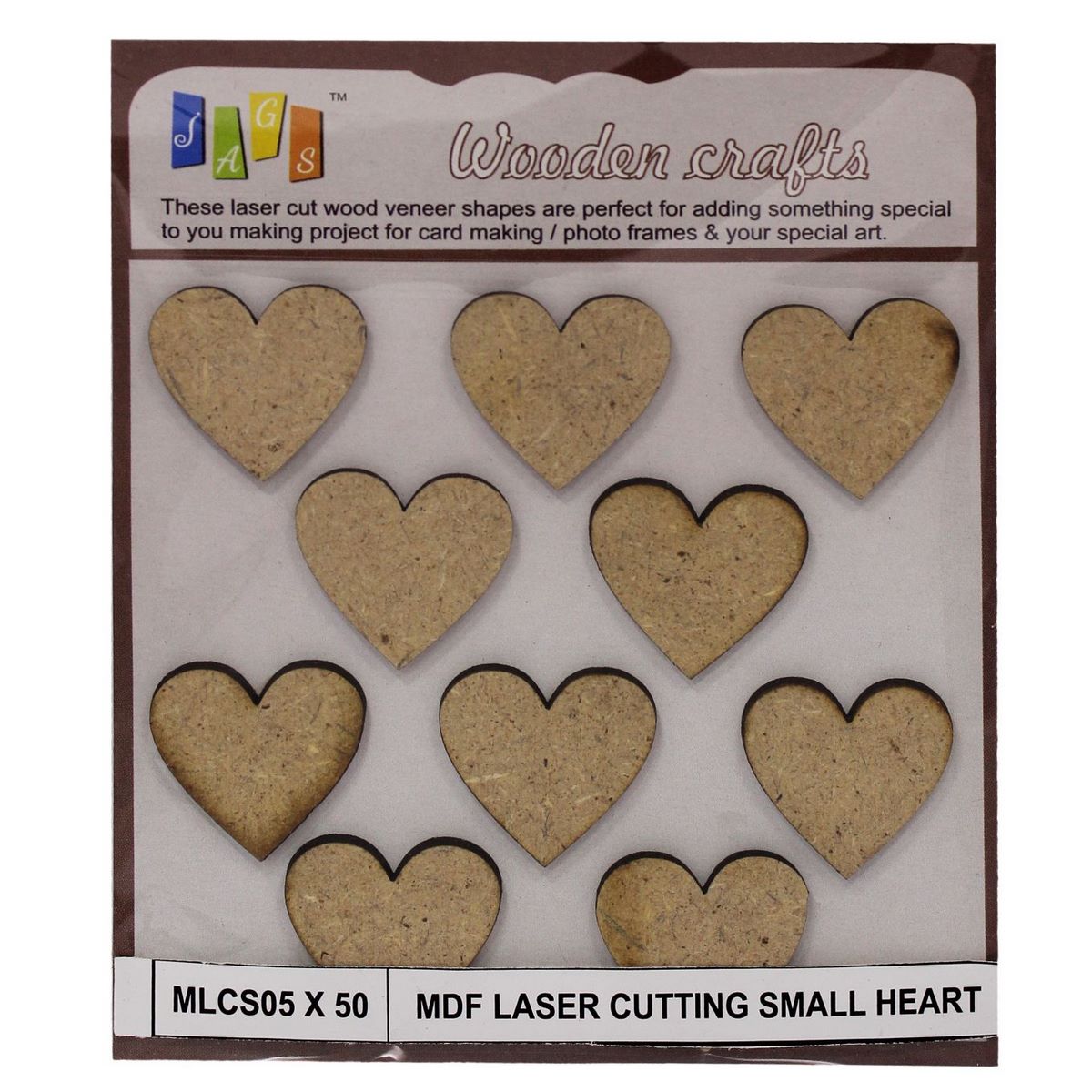 jags-mumbai MDF MDF Laser Cutting Heart Mix Small MLCS05