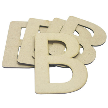 MDF & wooden Crafts Alphabets Letter 4Inch 5 Pcs MAL4-B