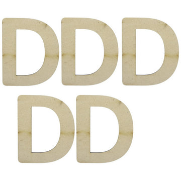MDF & wooden Crafts Alphabets Letter 4Inch 5 Pcs MAL4-D