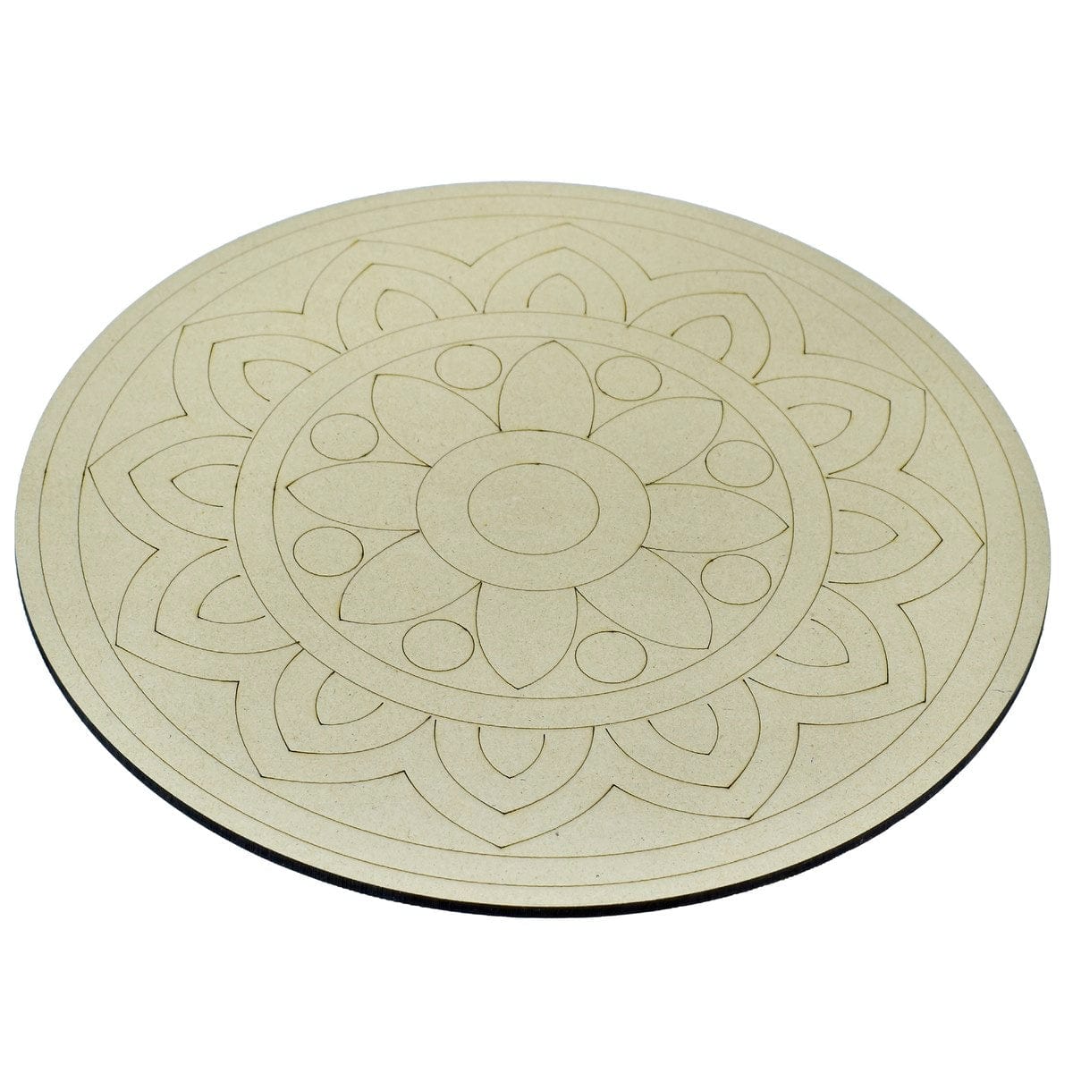 jags-mumbai MDF Pre-marked MDF Flower Rangoli Shapes Cutout for Pichwai Painting and DIY Crafts