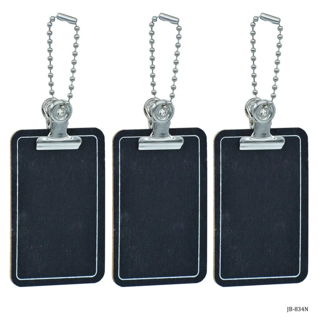jags-mumbai MDF Wooden Mini Black Board With Steel Clip | MDF | 3 Pcs Set