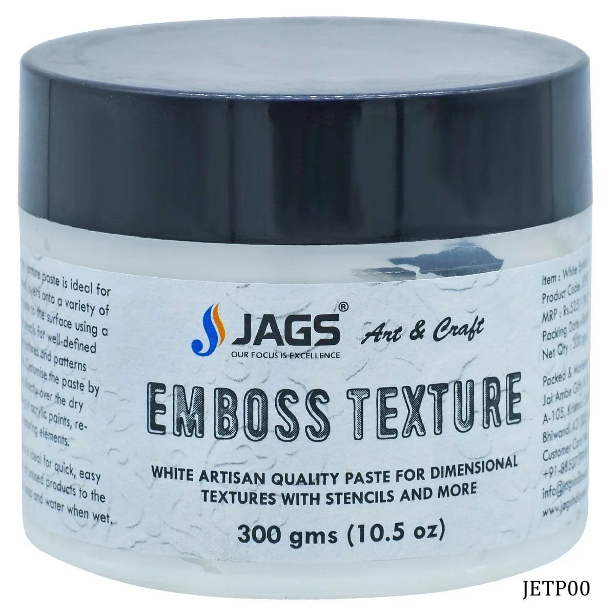 Jags Emboss Texture Paste 300gms JETP00 – Inkarto