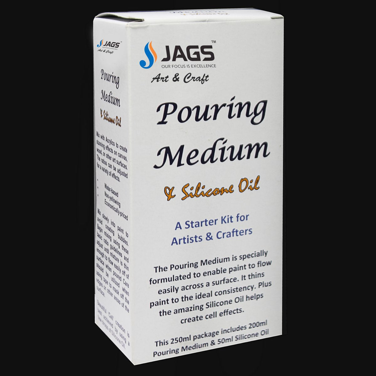 jags-mumbai Mediums & Varnish Pouring Medium 200ML & Silicone Oil 50M Set PM2S00