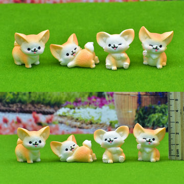 Cat Miniature Model | Craft Model | Orange | 4Pcs