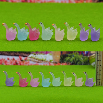 Miniature Model Swans Luminous 8Pcs