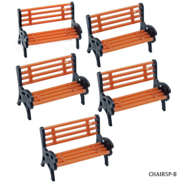 Model Accessories Chair Long Medium 5pcs (C0542-2) CHAIR5P-B