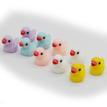 Miniature Model Plastic Duck 10Pcs(C0677-1/2/3/4/5) DUCK-10P