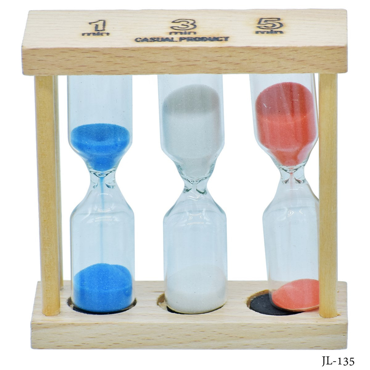 jags-mumbai Miniature Sand Timer Wooden Square Model 3IN1 1-3-5 Minutes