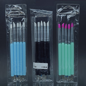 5-Piece Set with Plastic Handles and Silicone Tips