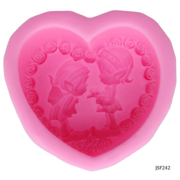 Silicone Mould Heart Couple Frame JSF242