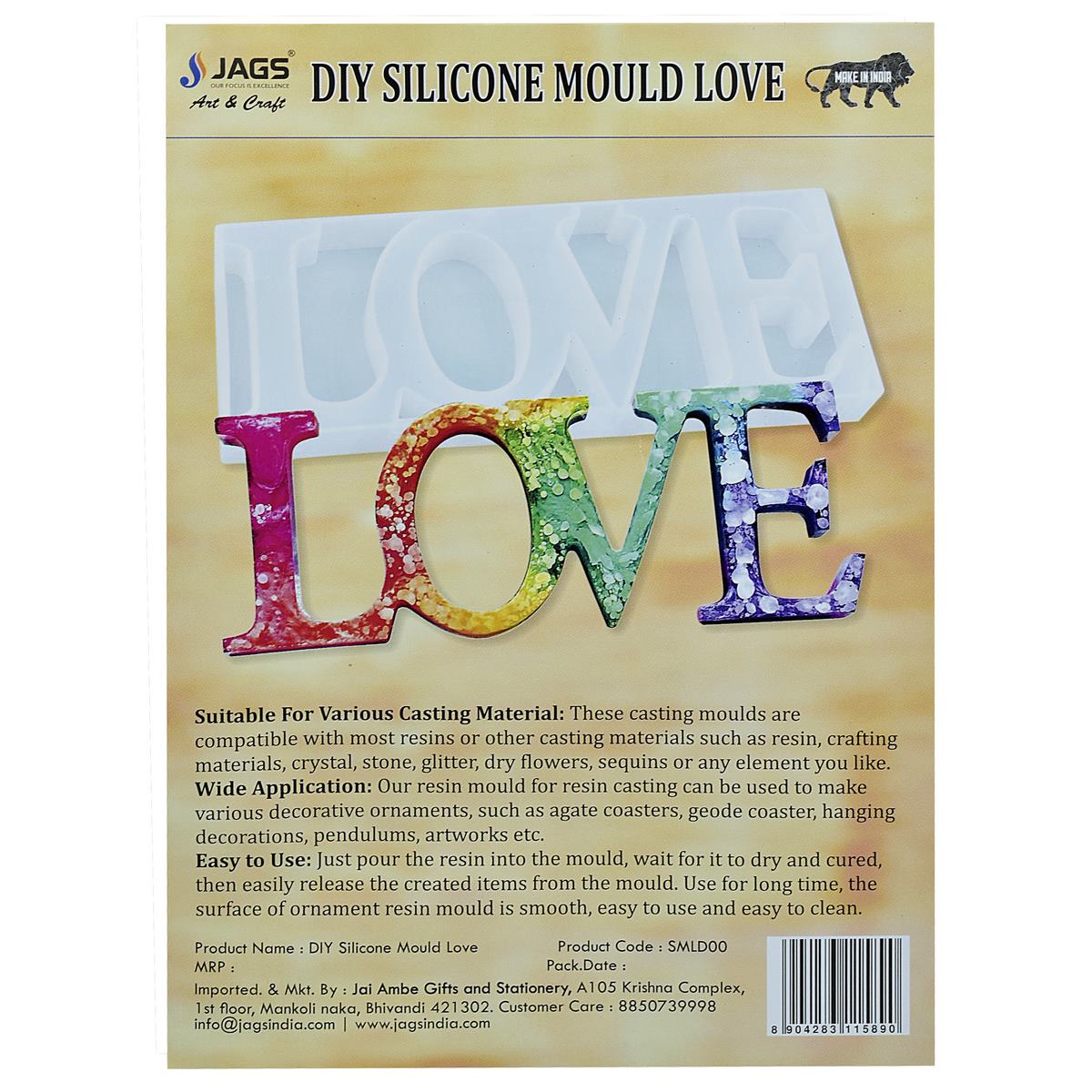 jags-mumbai Mould Silicone Mould Love Design SMLD00