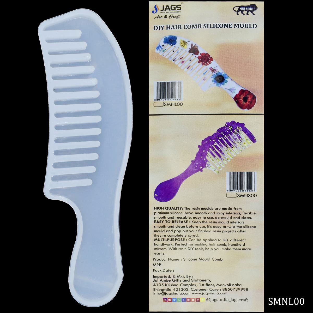 jags-mumbai Mould Silicone Mould New Long Comb SMNL00