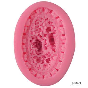 Silicone Mould Oval Floral Frame JSF093