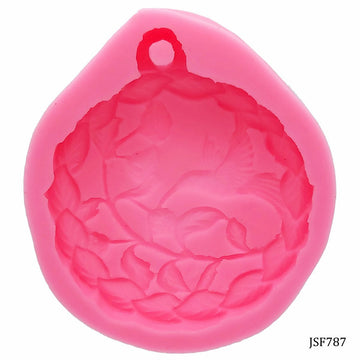 Silicone Mould Pendant Bird Leaves JSF787