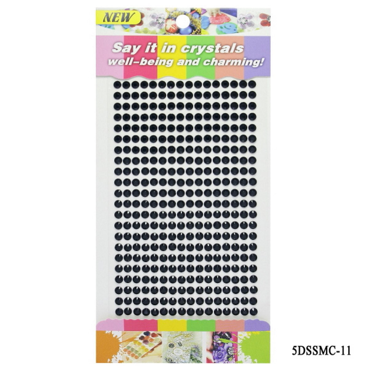 jags-mumbai Pearl & Diamond Stickers Sticker Diamond 5mm 11 Black