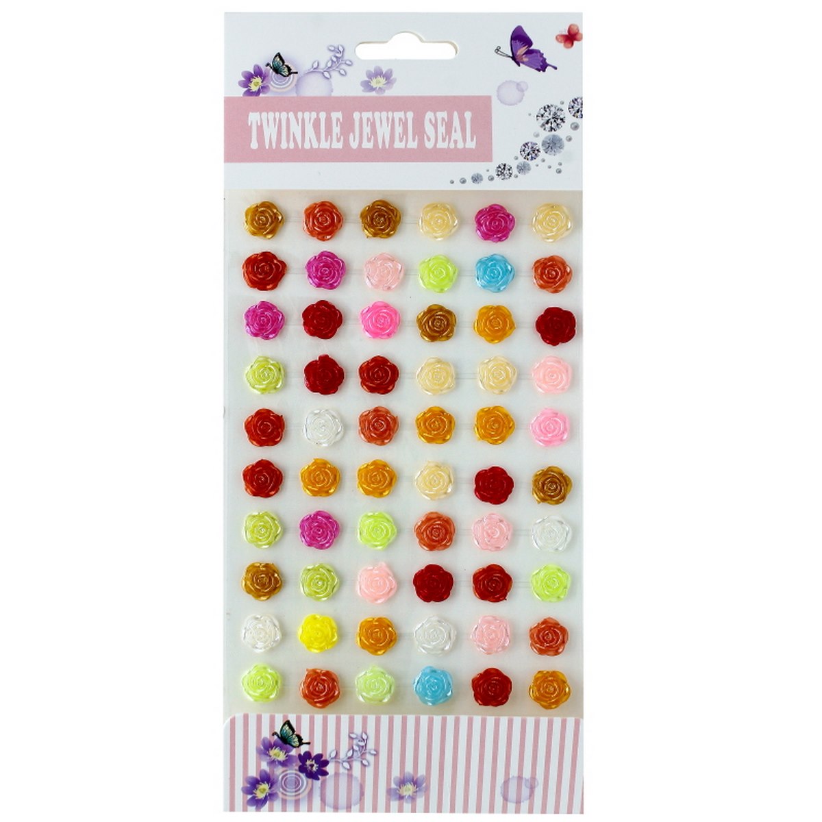 jags-mumbai Pearl & Diamond Stickers Sticker Twinkle Jewel Seal Rose Mini Size