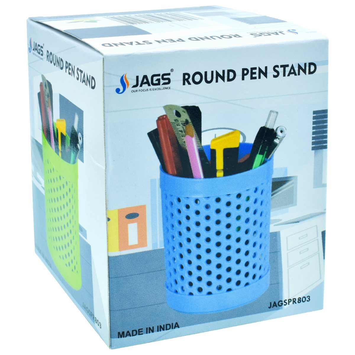 jags-mumbai Pen Stand Jags Plastic Pen Stand Round JAGSPR803