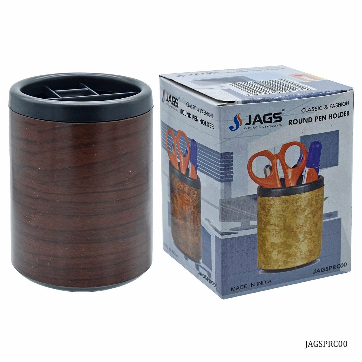 jags-mumbai Pen Stand Plastic Pen Stand Round Colour Full JAGSPRC00