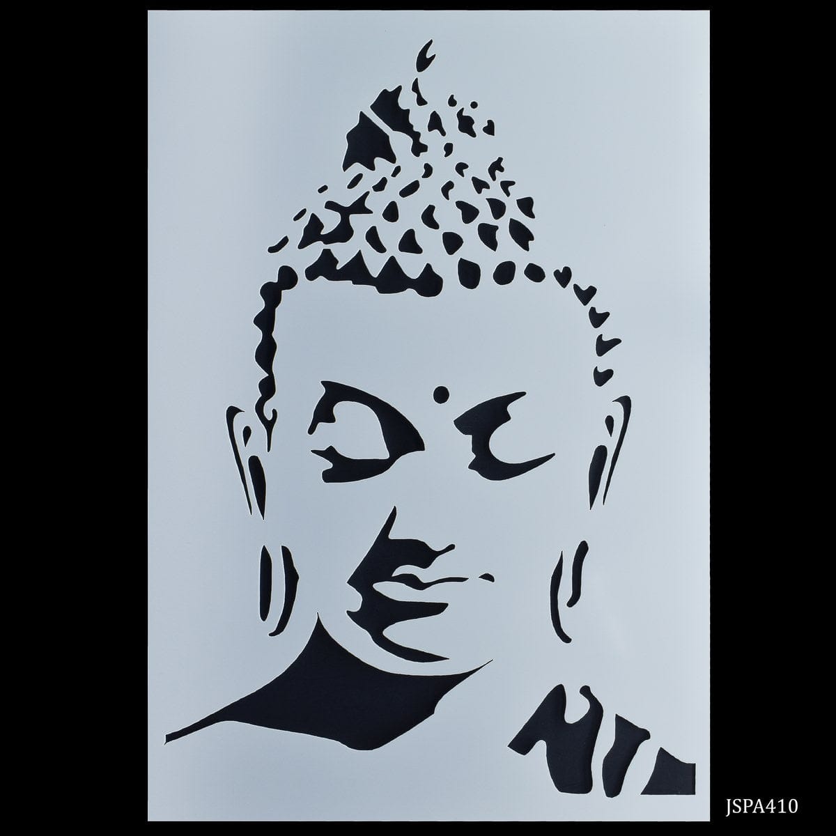 jags-mumbai Pompom & Pipe cleaner Stencil Plastic A4 Gautam Budha