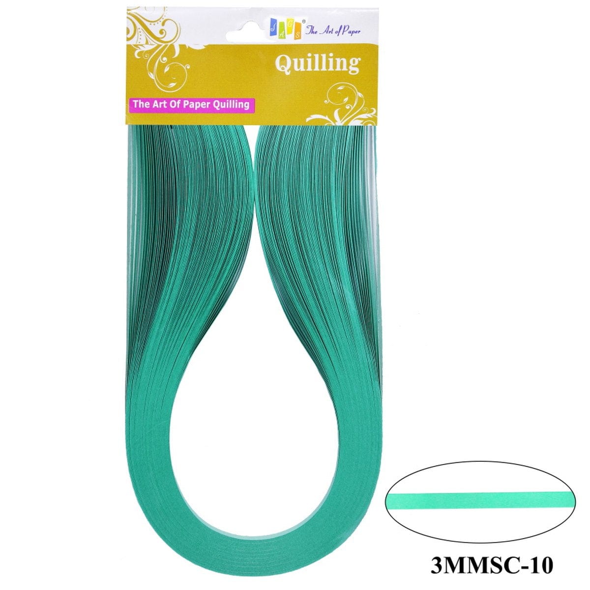 jags-mumbai Qilling Paper Quilling Strip 3mm S/C 10 Turquoise