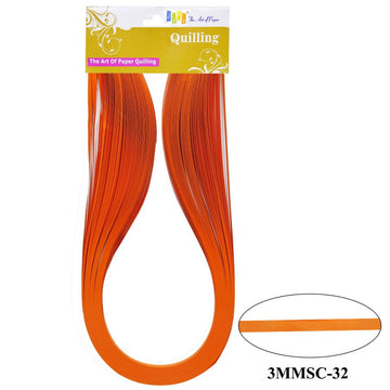 Quilling Strip 3mm S/C 32 Flo.Orange 3MMSC-32