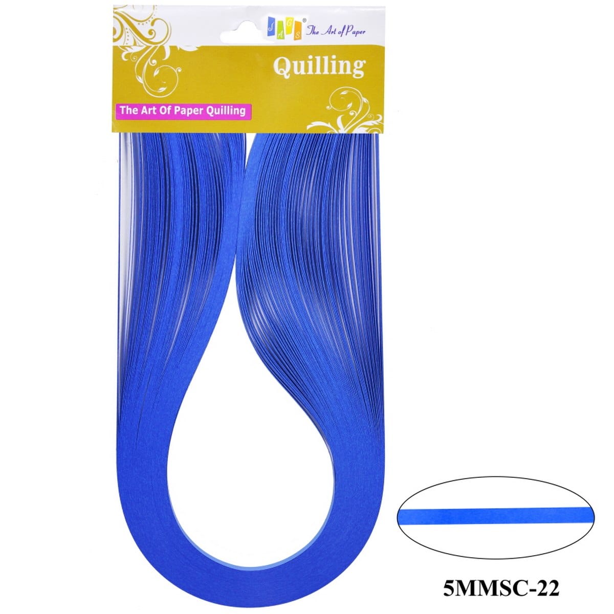 jags-mumbai Qilling Paper Quilling Strip 5mm S/C 22 T Blue
