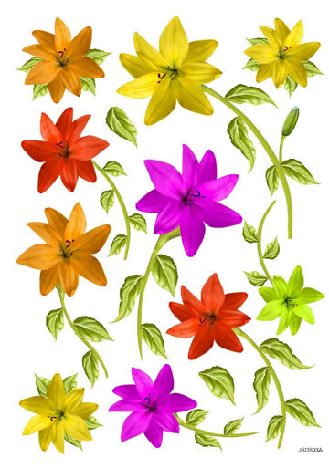 jags-mumbai Resin Blooming Splendor: Resin Flower Printed Sheet A4