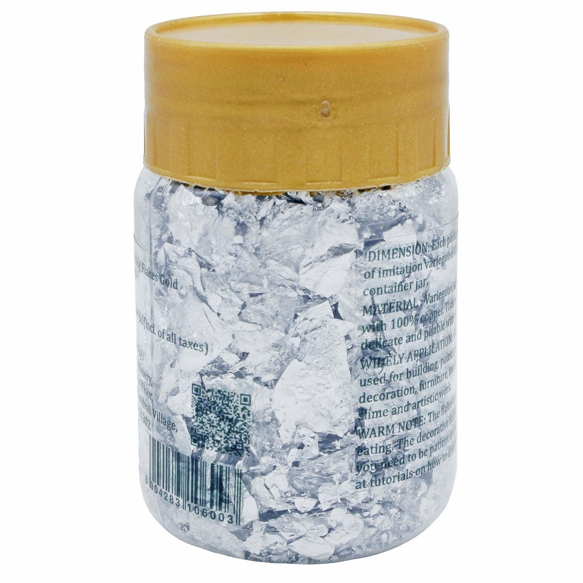 jags-mumbai Resin Silver Leafing Flakes (7g) for resin art- big
