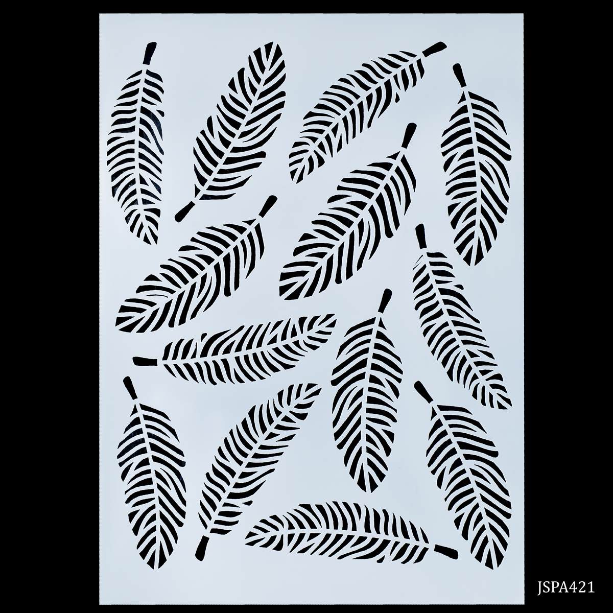 jags-mumbai Resin Stencil Plastic A4 Big Leaf Design