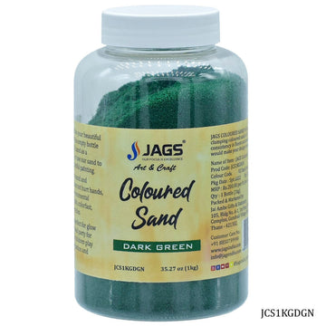 Jags Coloured Sand 1Kg Dark Green No 02 JCS1KGDGN