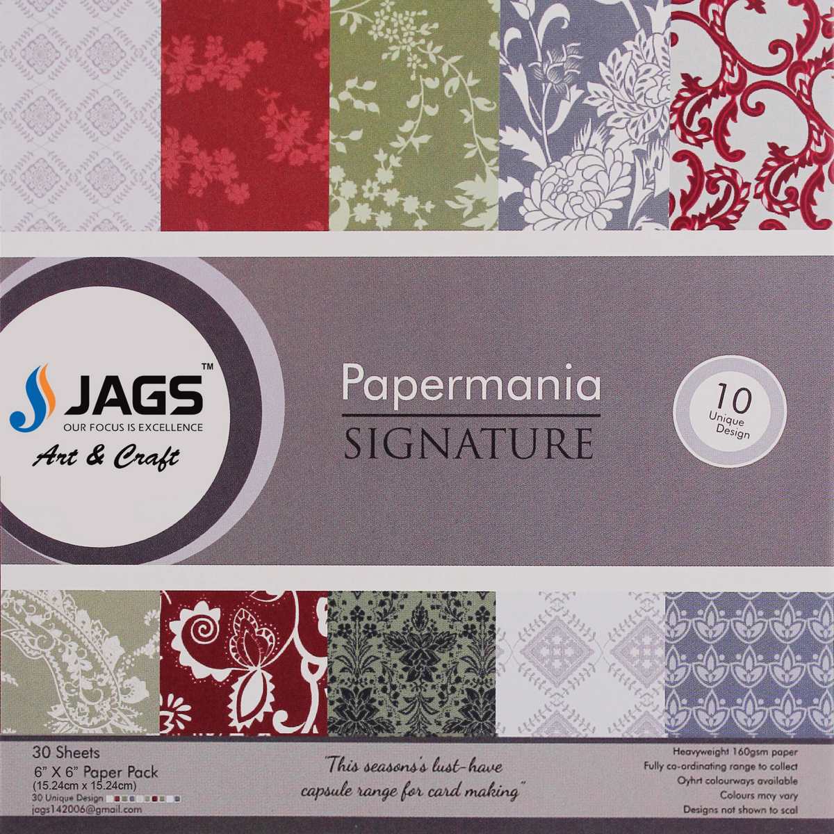 jags-mumbai Scrapbook Premium Paper pack 6x6- 30 sheets