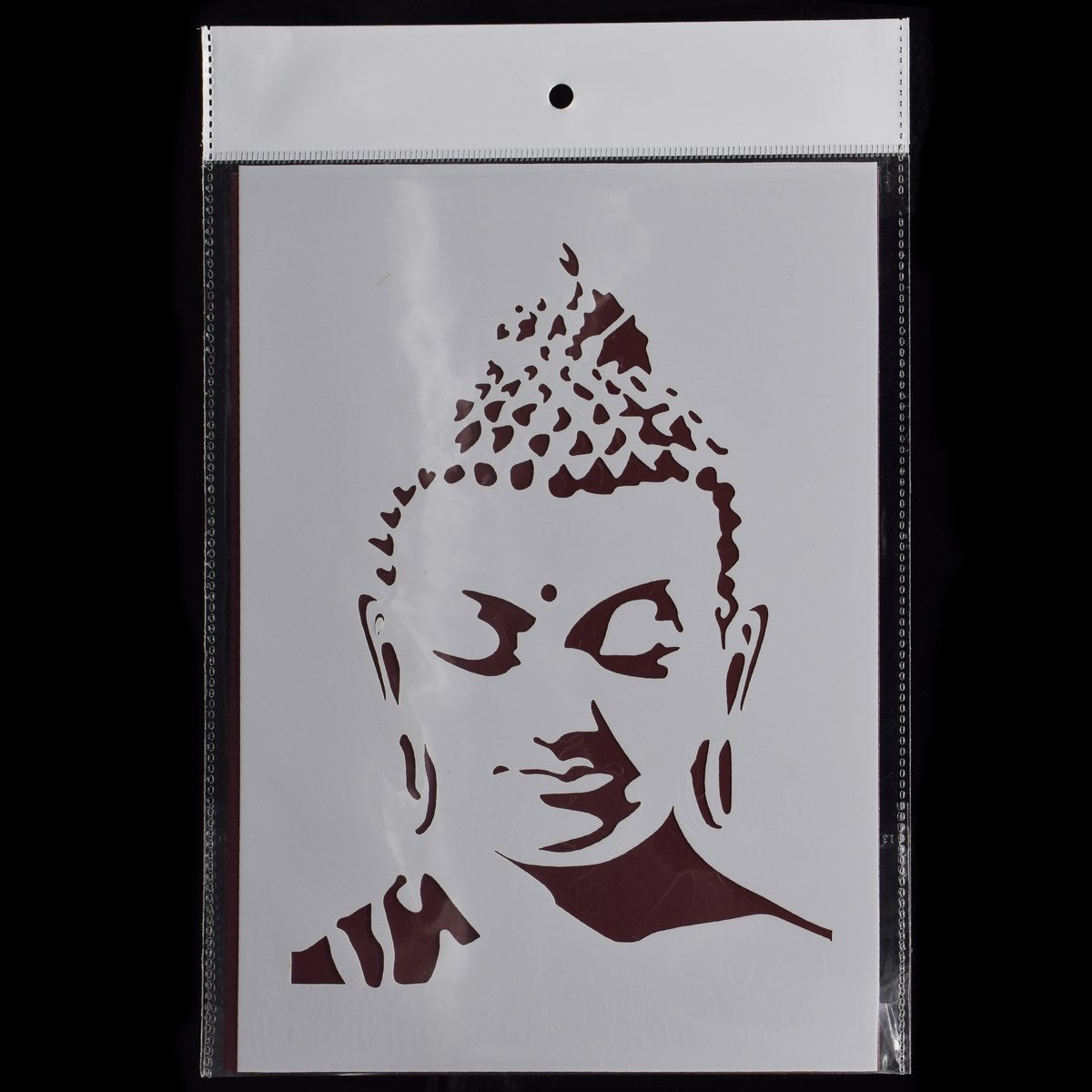 jags-mumbai Stencil Serene Gautam Buddha Stencil - Jags Stencil Plastic A5 (JSPA5-5)