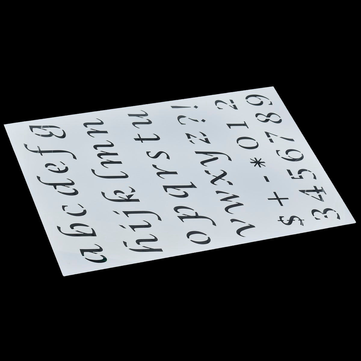 jags-mumbai Stencil Stencil Plastic A4 A to Z/0 to 9 Small letter symbols