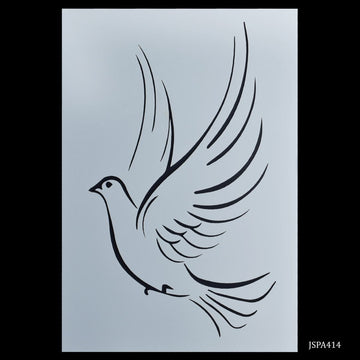 Stencil Plastic A4 Pigeon Design