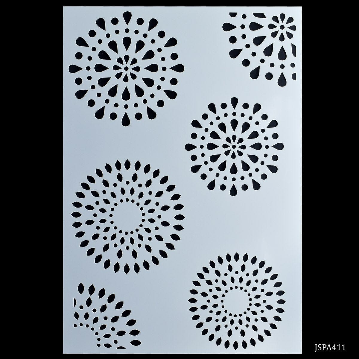 jags-mumbai Stencil Stencil Plastic A4 Round Mandala Design