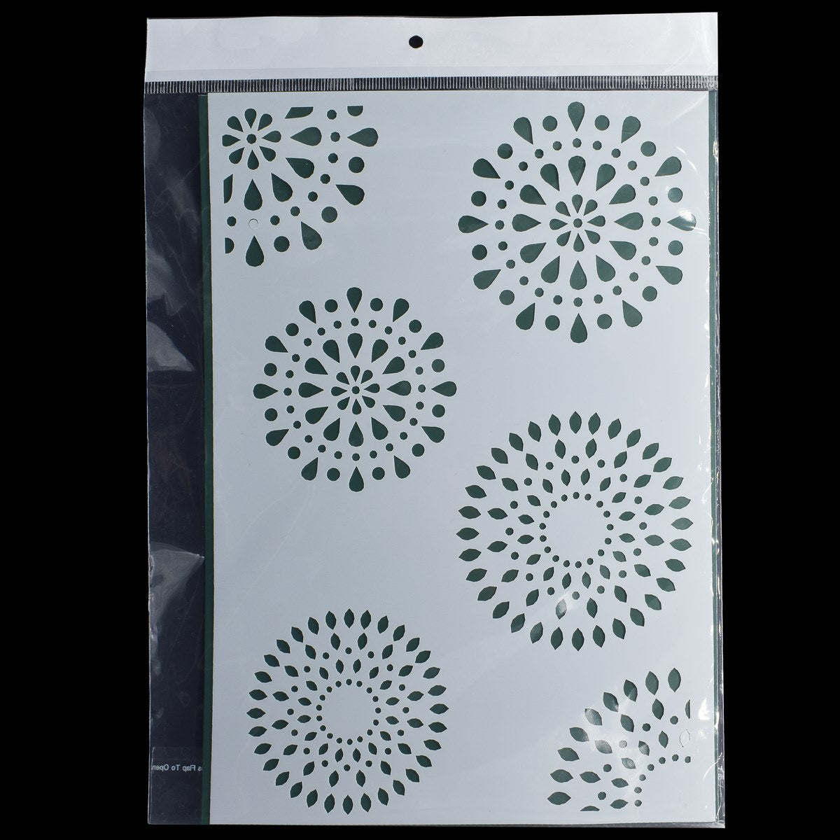 jags-mumbai Stencil Stencil Plastic A4 Round Mandala Design